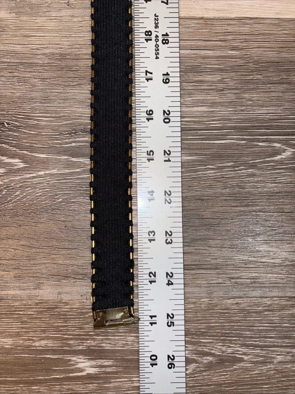 Metallic Gold Leaf Buckle Stretch Belt - Women Accessories Hook and Slit Clasp